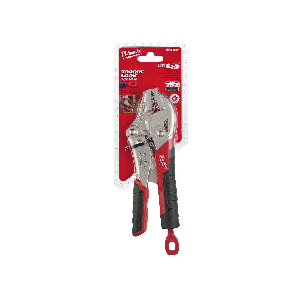 Milwaukee 48-22-3807 7 Straight Jaw Locking Pliers with Grip