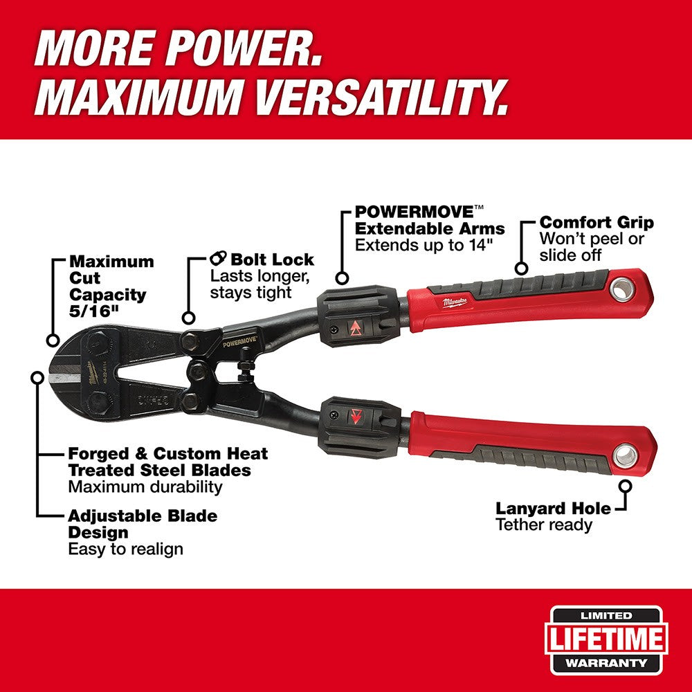 Milwaukee 48-22-4114 14 Adaptable Bolt Cutter with POWERMOVE