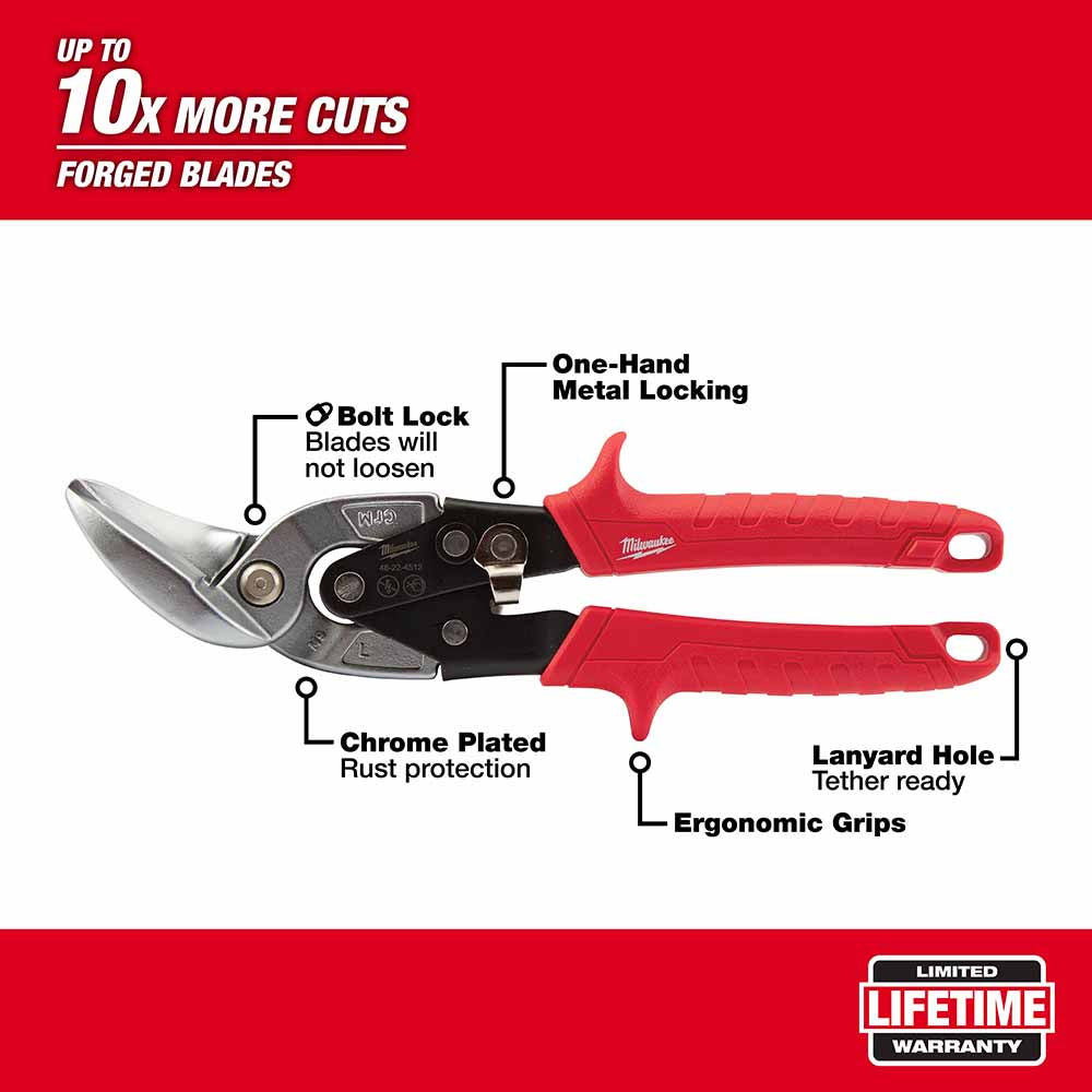 Milwaukee 48-22-4523 2 Piece Offset Aviation Snip Set