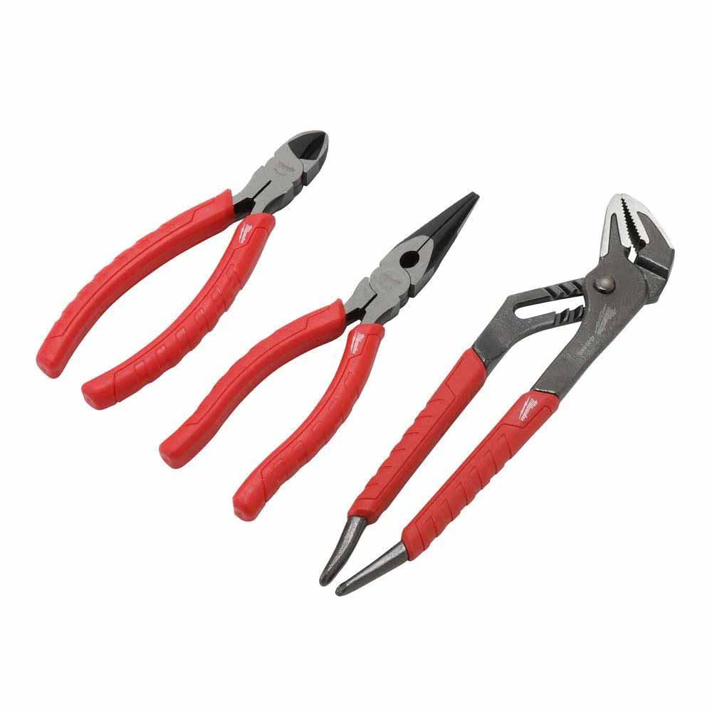 Milwaukee 48-22-6331 Comfort Grip Pliers Kit - 3Pc