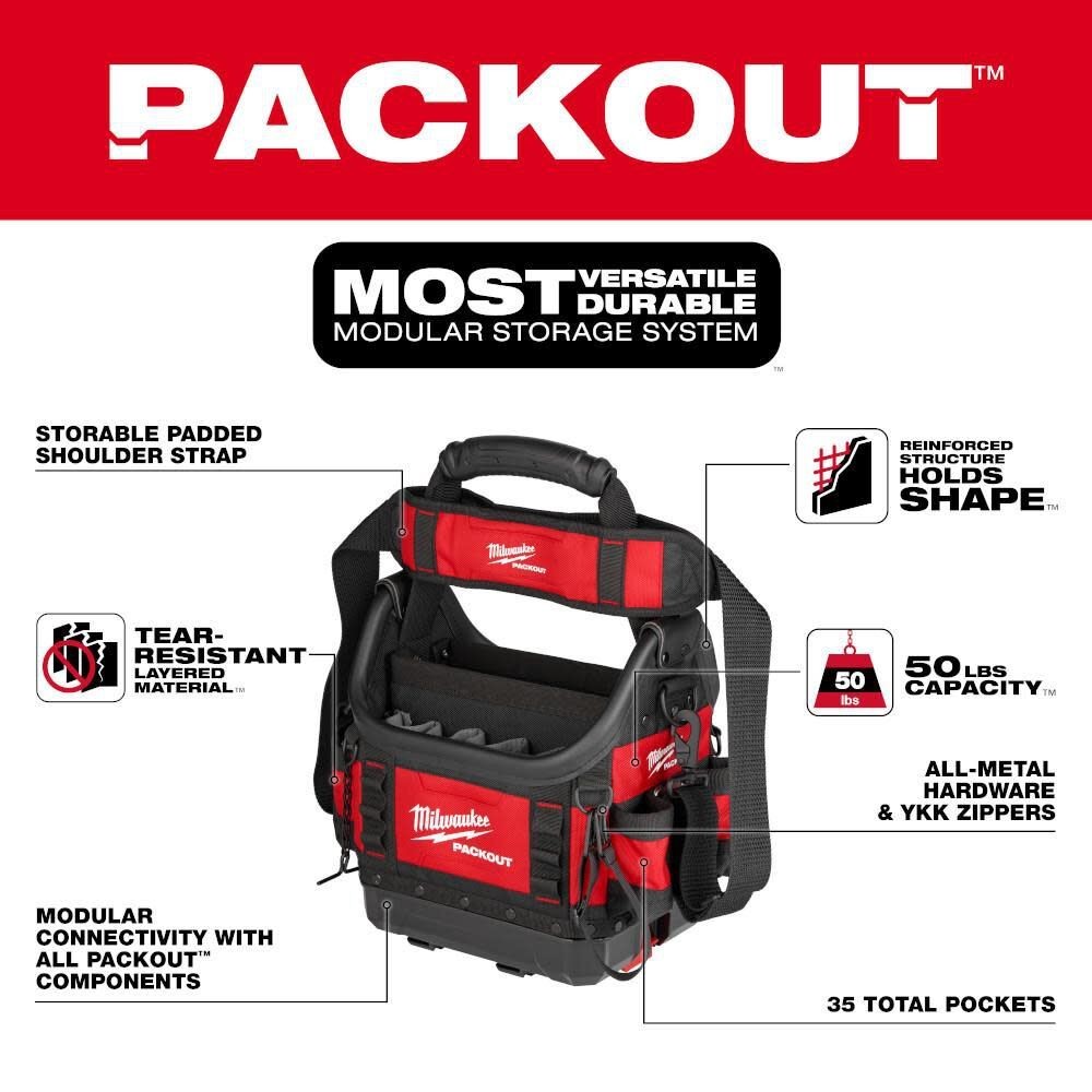 Milwaukee 48-22-8311 PACKOUT 10 Structured Tote