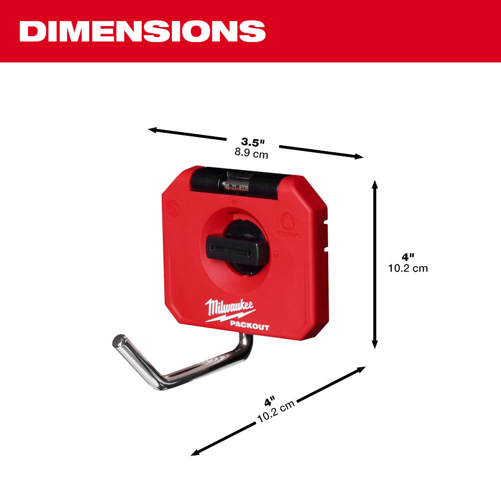 Milwaukee 48-22-8328 PACKOUT 4 Single Straight Hook