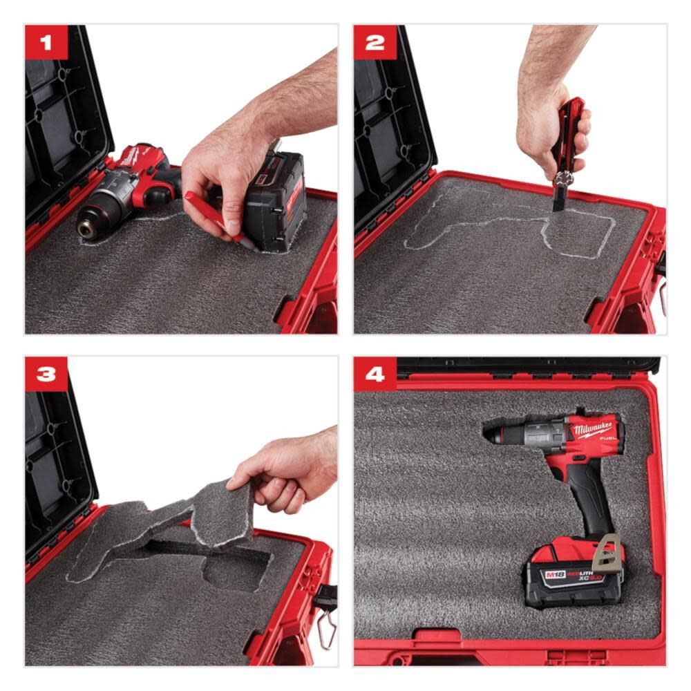 Milwaukee 48-22-8453 Low-Profile Customizable Foam Insert for PACKOUT Drawer Tool Boxes