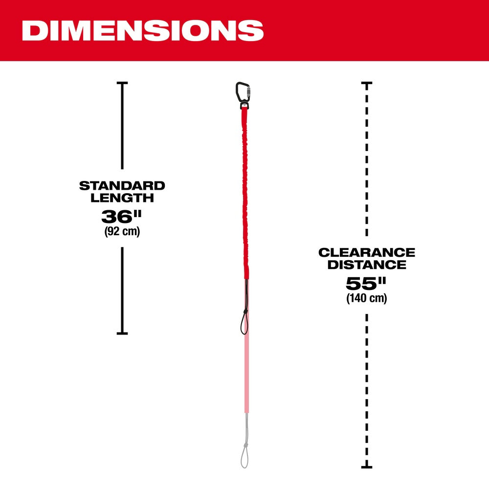 Milwaukee 48-22-8810 10-lb 36.3 Shock Absorbing and Locking Tool Lanyard