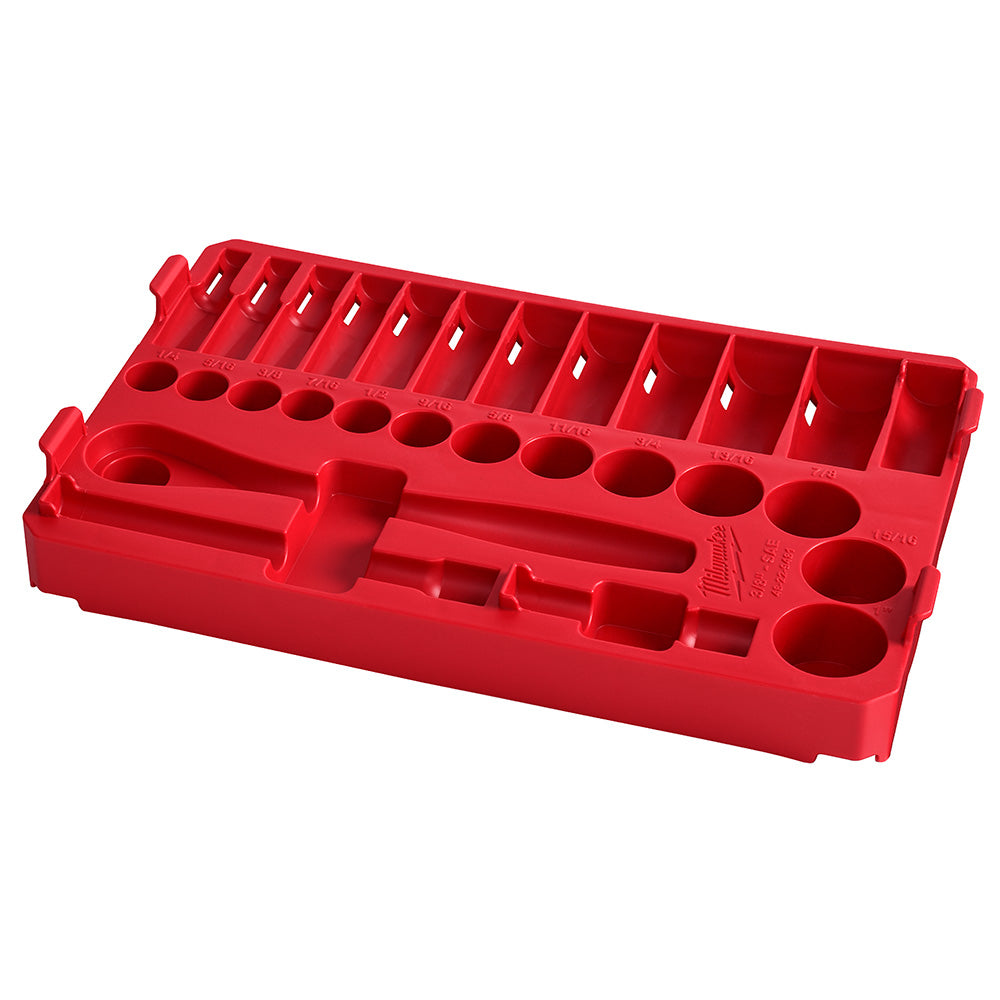 Milwaukee 48-22-9481T 3/8” 28Pc Ratchet and Socket Set SAE Tray