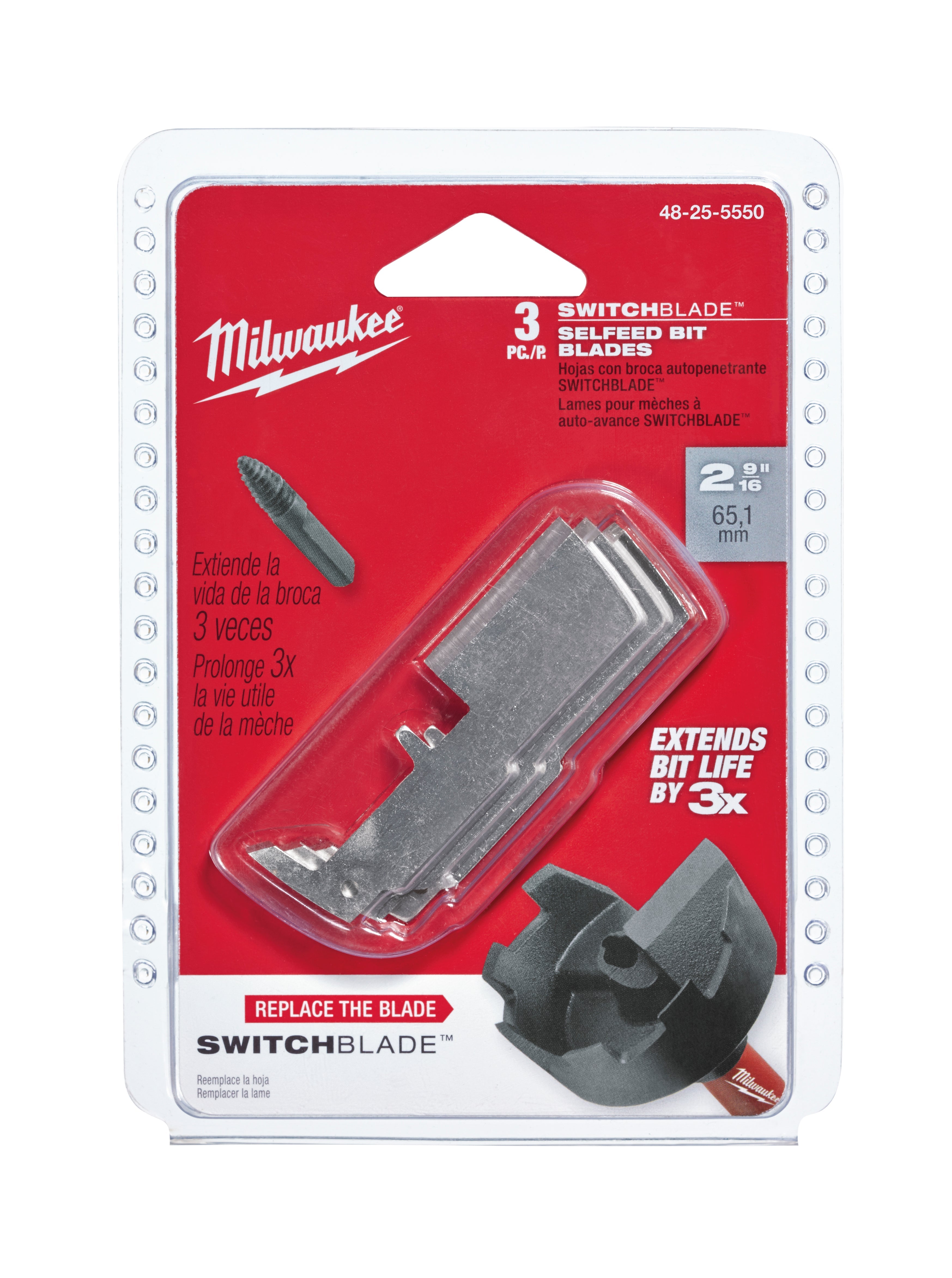 Milwaukee 48-25-5550 2-9/16 SwitchBlade™ Replacement Blade (3 Pack)