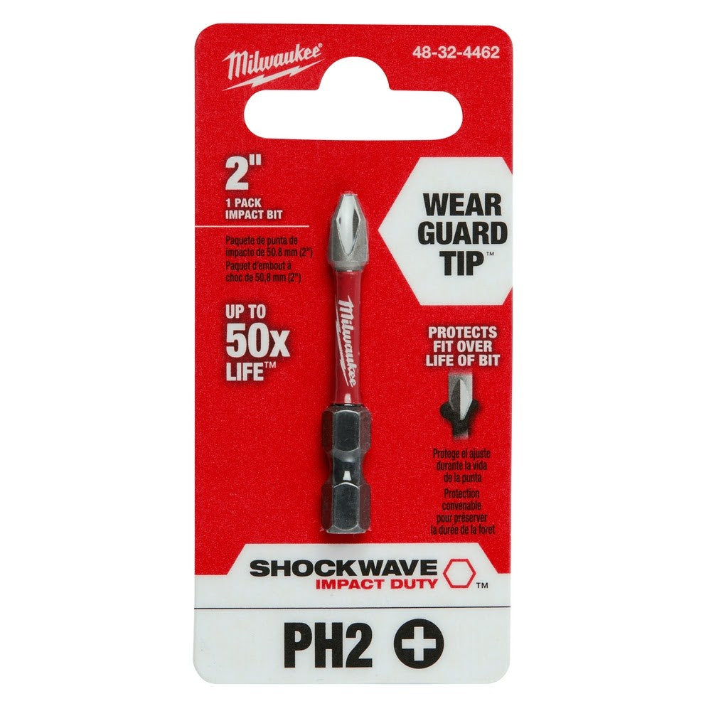 Milwaukee 48-32-4462 #2 Phillips Shockwave 2 Power Bit