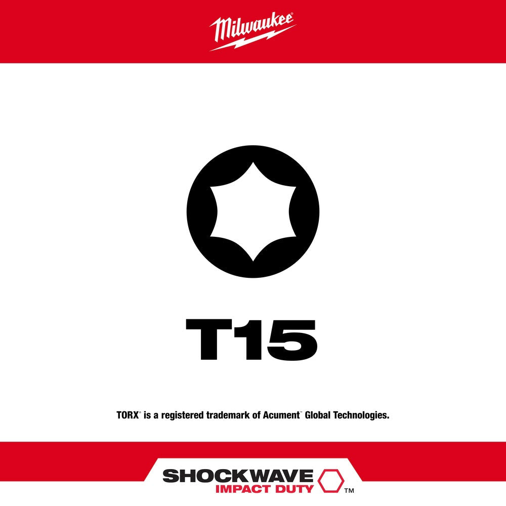 Milwaukee 48-32-4484 T20 Torx Shockwave 2 Power Bit