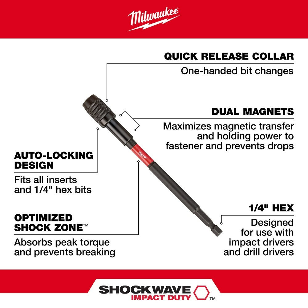 Milwaukee 48-32-4533 Shockwave 12 Impact Locking Bit Holder