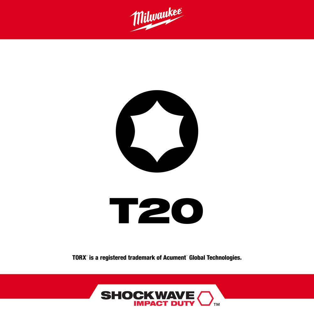 Milwaukee 48-32-4578 Shockwave 3.5 T20 5Pk