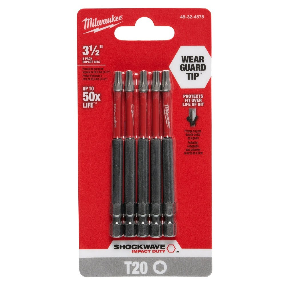 Milwaukee 48-32-4578 Shockwave 3.5 T20 5Pk