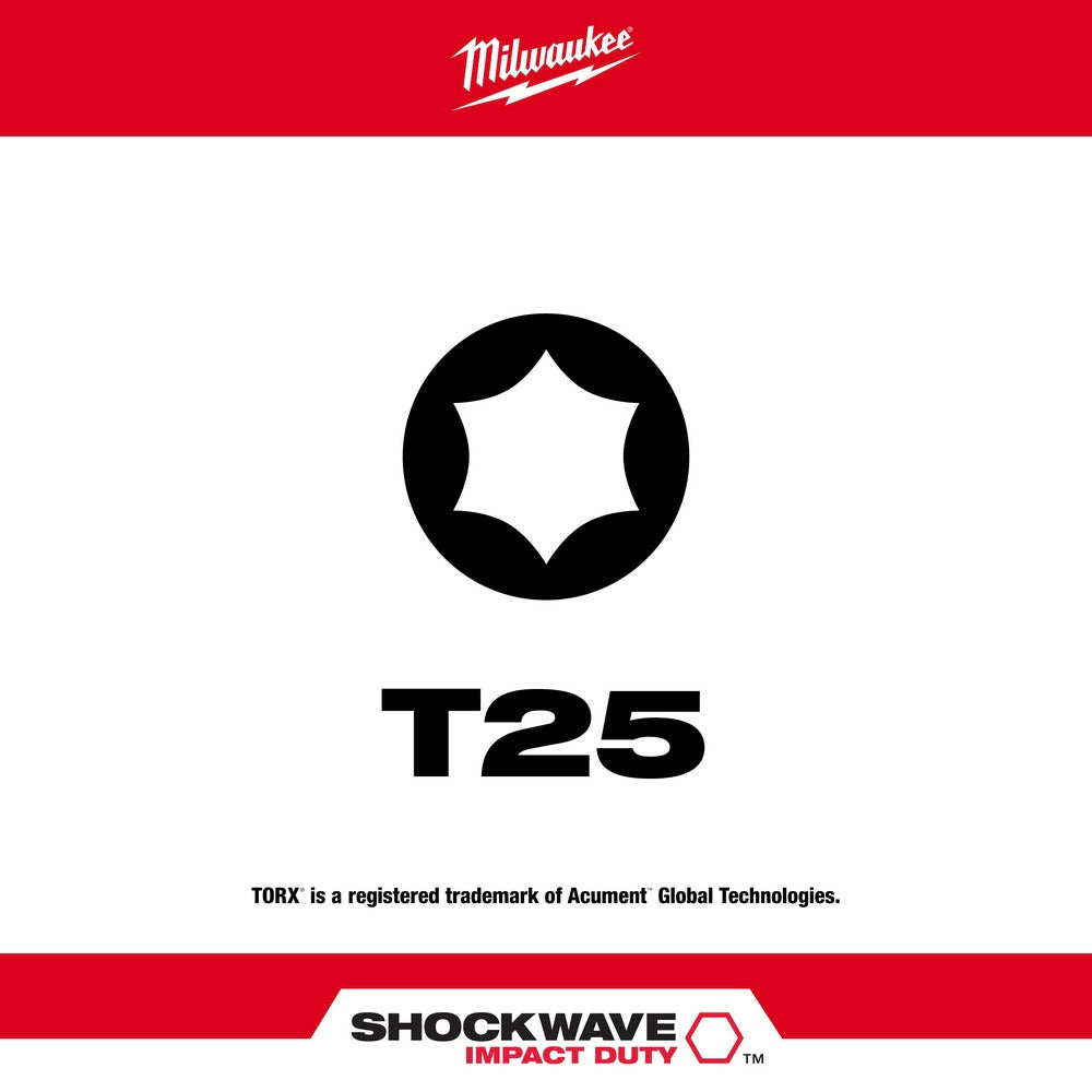 Milwaukee 48-32-4579 Shockwave 3.5 T25 5Pk