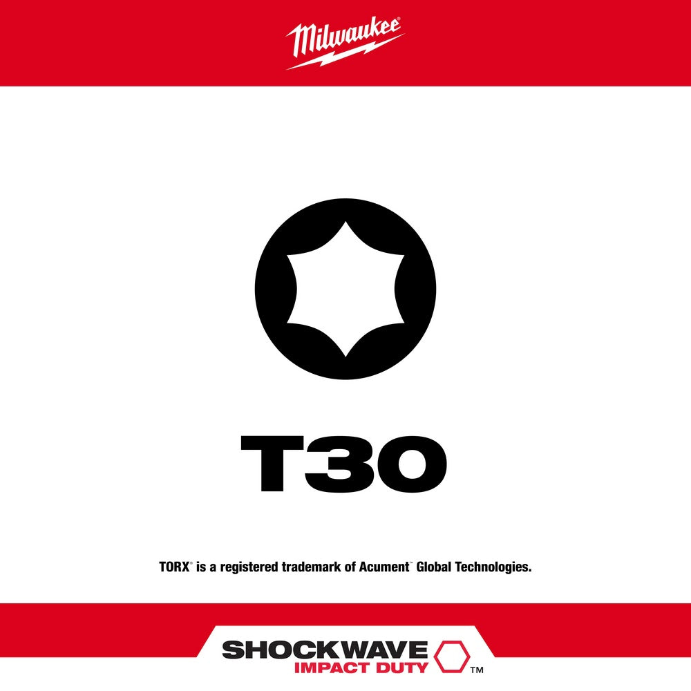 Milwaukee 48-32-4637 Shockwave 1 T30 5Pk