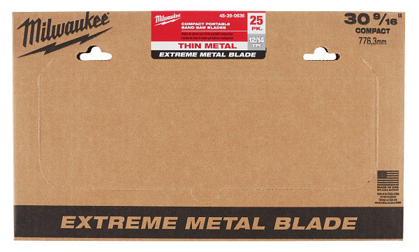 Milwaukee 48-39-0636 30-9/16 12/14TPI Compact EXTREME Thick Metal Band Saw Blade 25Pk