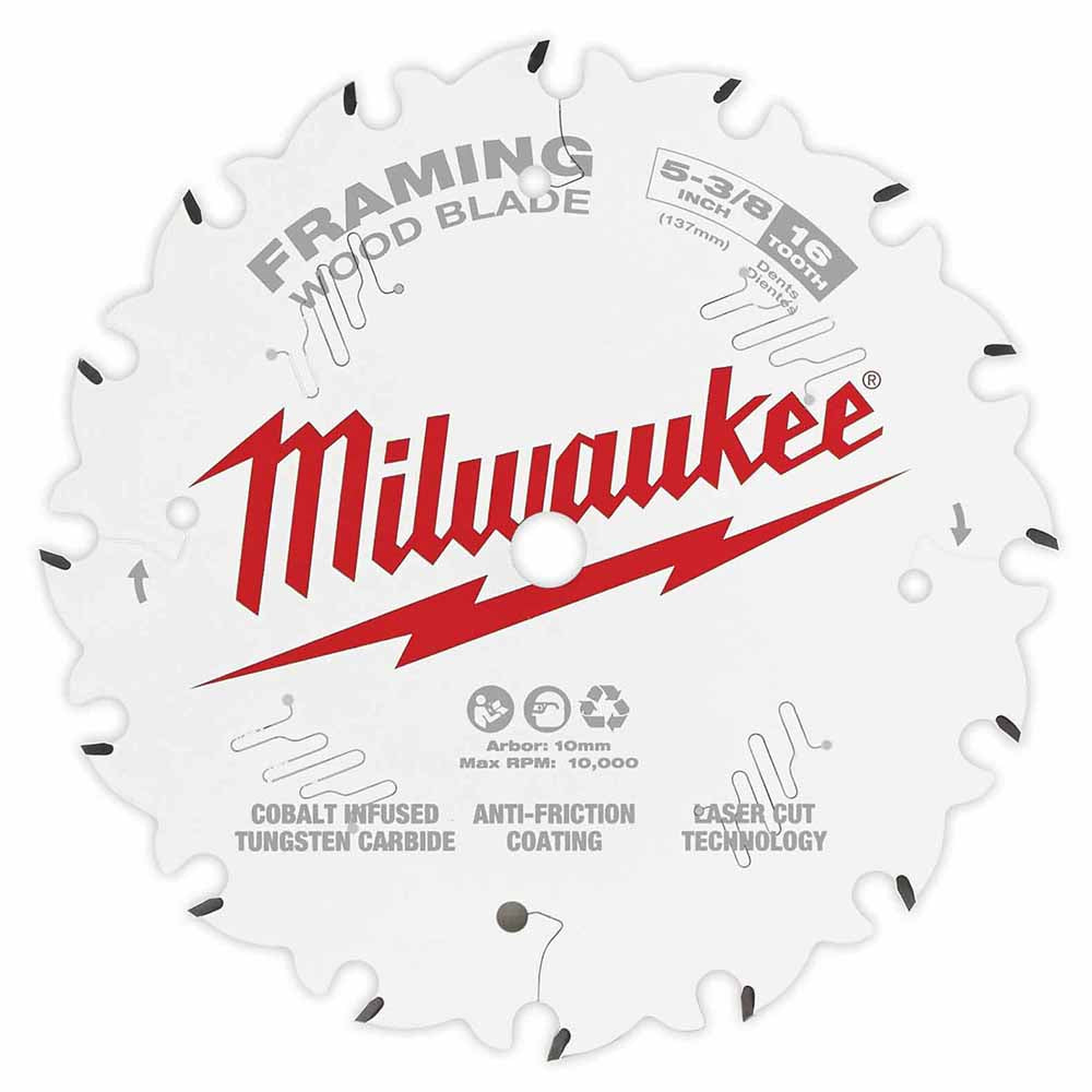 Milwaukee 48-40-0522 5-3/8 16T Framing Circular Saw Blade