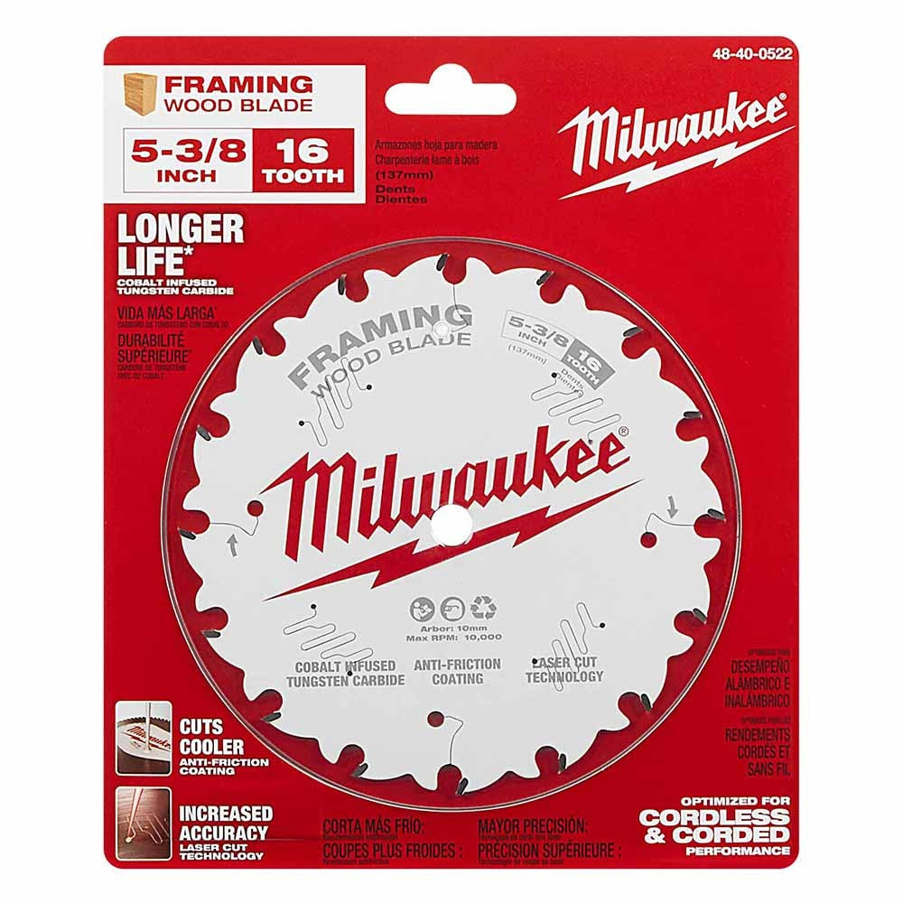 Milwaukee 48-40-0522 5-3/8 16T Framing Circular Saw Blade