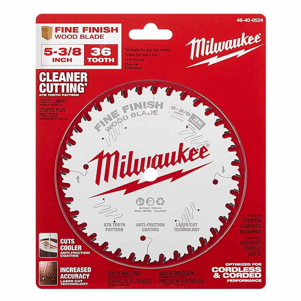 Milwaukee 48-40-0524 5-3/8 36T Fine Finish Circular Saw Blade