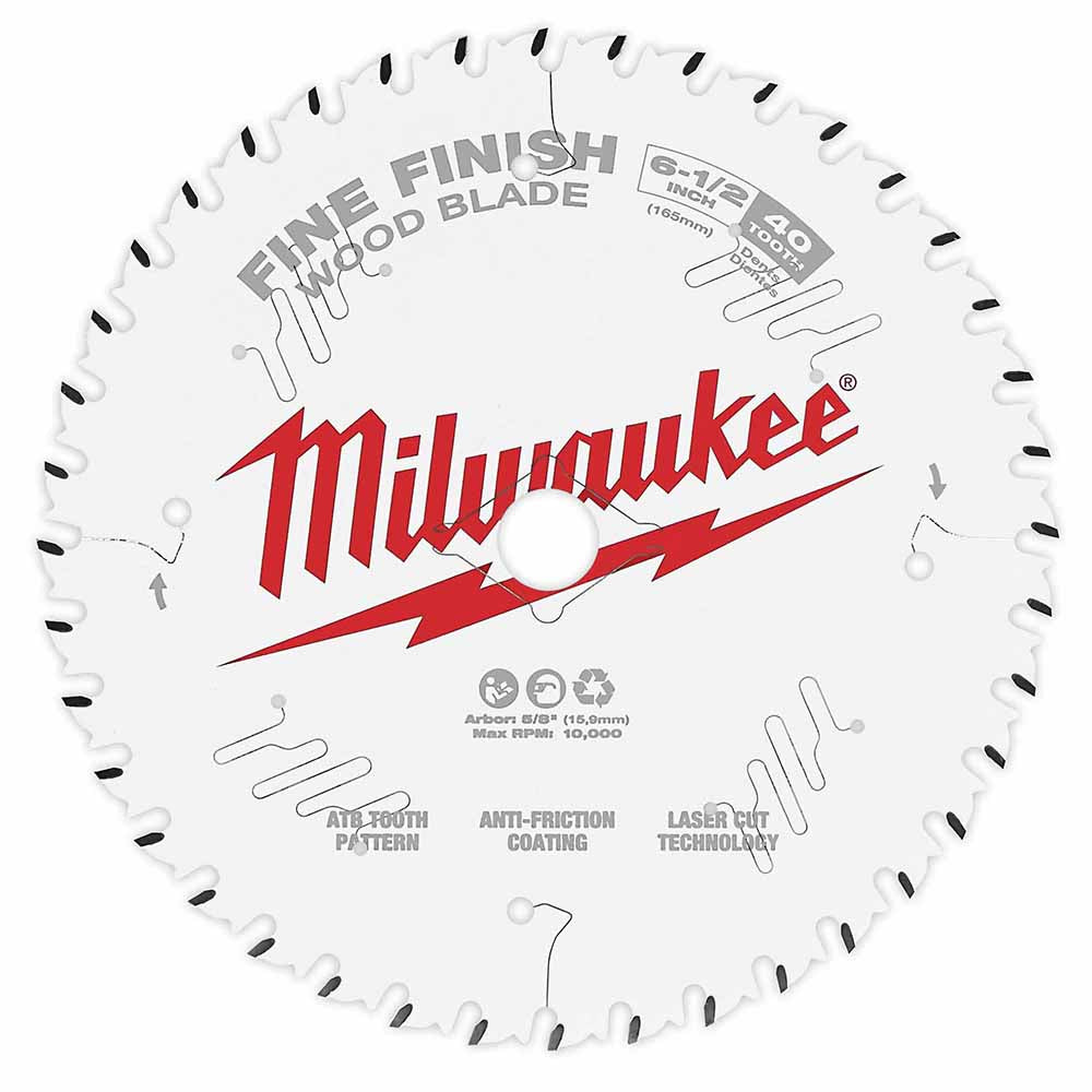 Milwaukee 48-40-0622 6-1/2 40T Fine Finish Circular Saw Blade