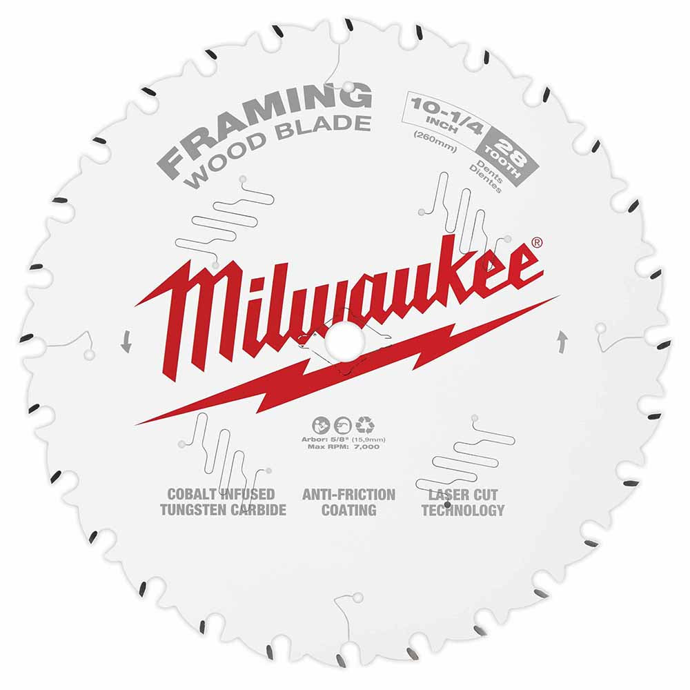 Milwaukee 48-40-1038 10-1/4 28T Framing Circular Saw Blade