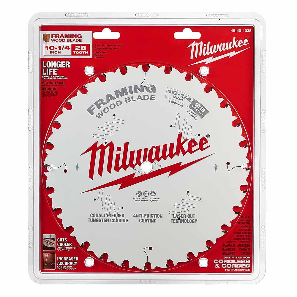 Milwaukee 48-40-1038 10-1/4 28T Framing Circular Saw Blade