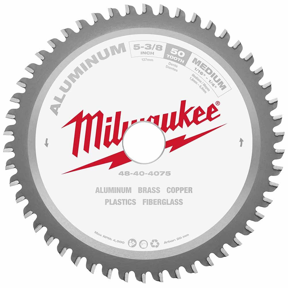 Milwaukee 48-40-4075 5-3/8” Metal Saw Blade 50 Tooth Non-Ferrous