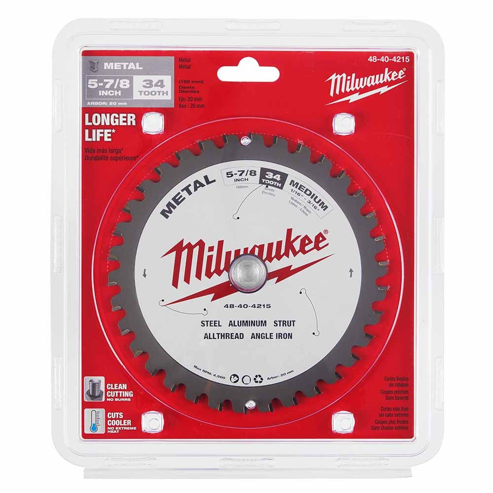 Milwaukee 48-40-4215 5-7/8 34T Metal Circular Saw Blade 20MM