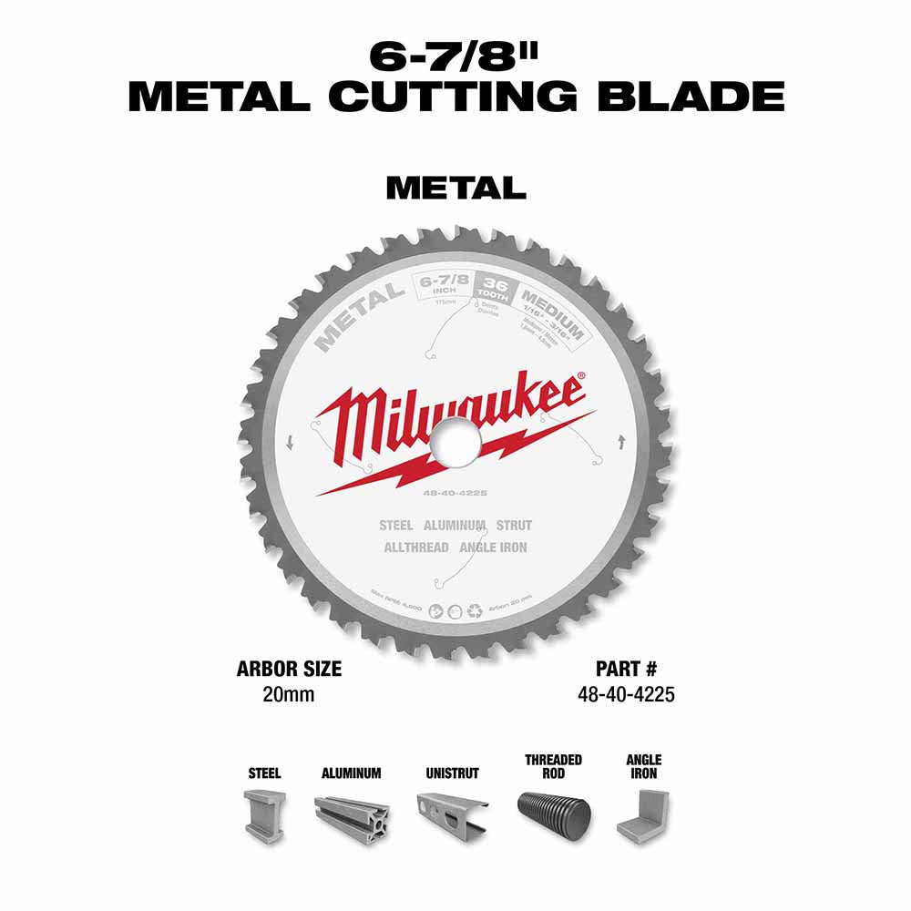 Milwaukee  48-40-4225 6-7/8 36T Metal CSB, 20MM