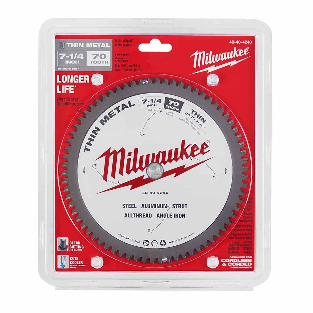 Milwaukee  48-40-4240 7-1/4 70T Metal CSB, 5/8