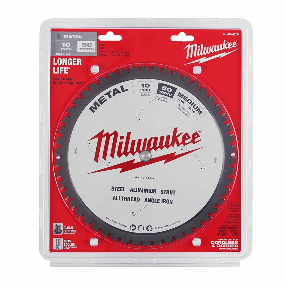 Milwaukee  48-40-4260 10 50T Metal CSB, 5/8