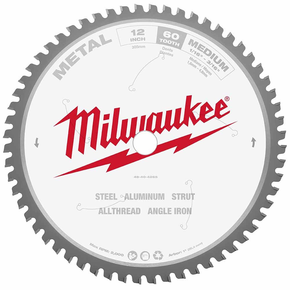 Milwaukee  48-40-4265 12 60T Metal CSB, 1