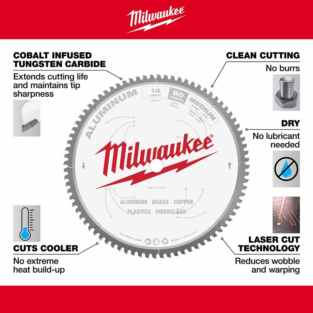 Milwaukee  48-40-4370 14 80T Aluminum CSB, 1