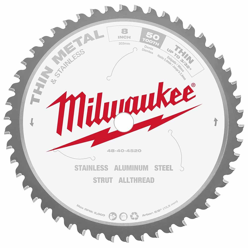 Milwaukee 48-40-4520 8 Metal Cutting Circular Saw Blade