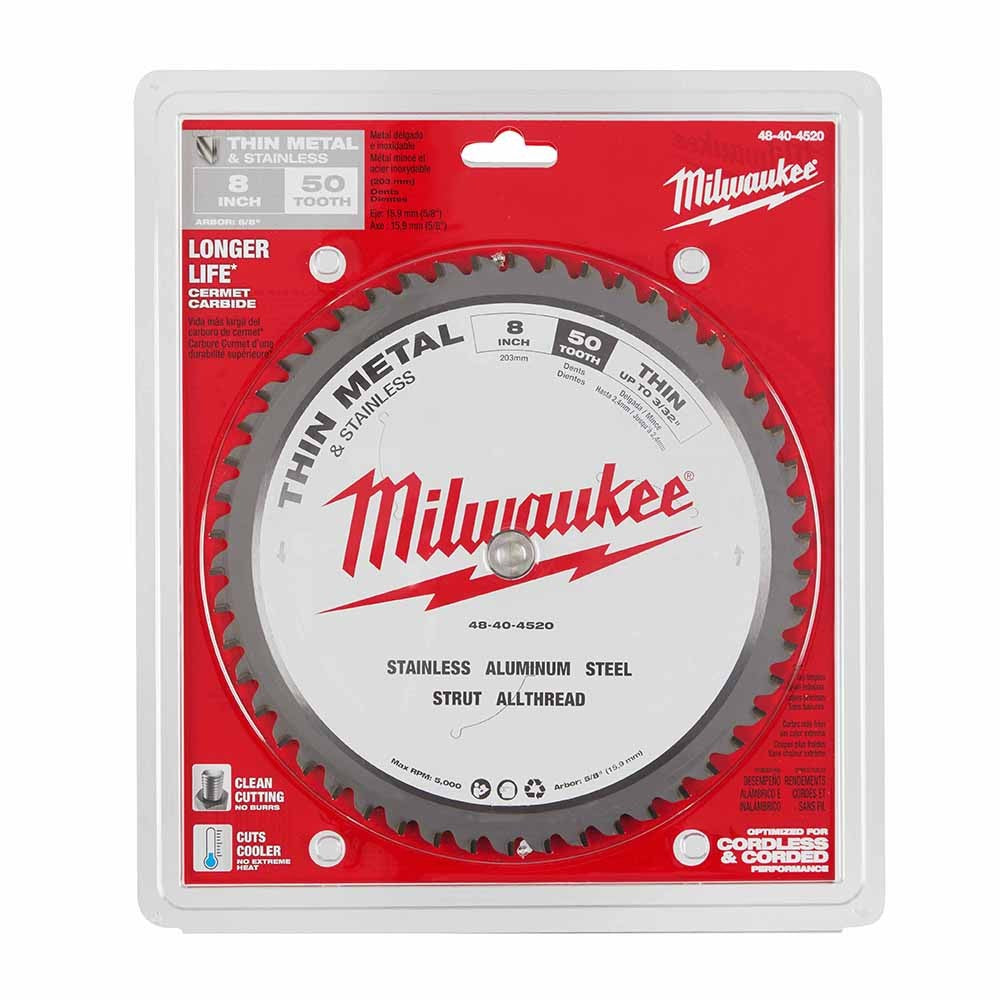 Milwaukee 48-40-4520 8 Metal Cutting Circular Saw Blade