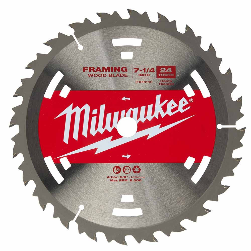 Milwaukee 48-41-0710 7-1/4 24T Basic Framer Circular Saw Blade