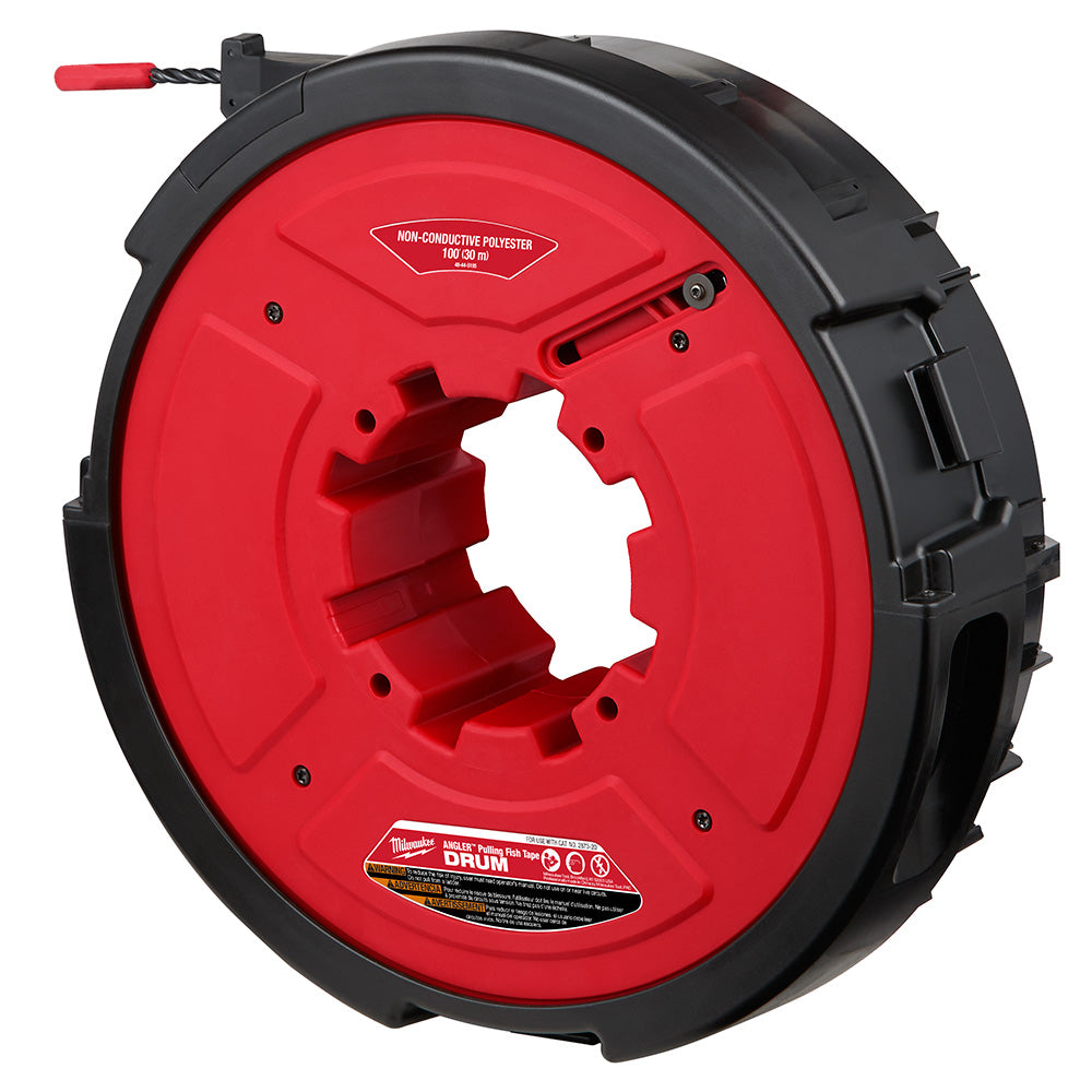 Milwaukee 48-44-5195 M18 FUEL Angler 100 Non-Conductive Polyester Fish Tape Drum