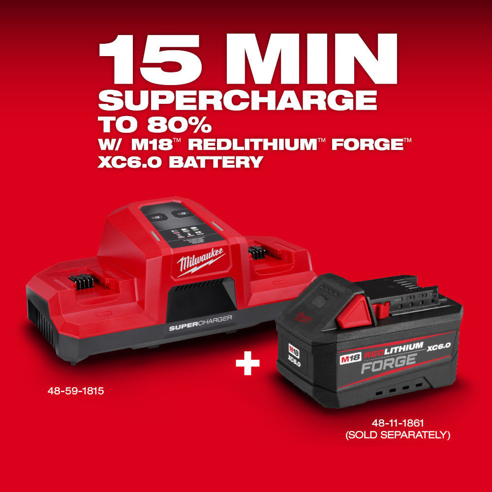 Milwaukee 48-59-1815 M18 Dual Bay Simultaneous Super Charger