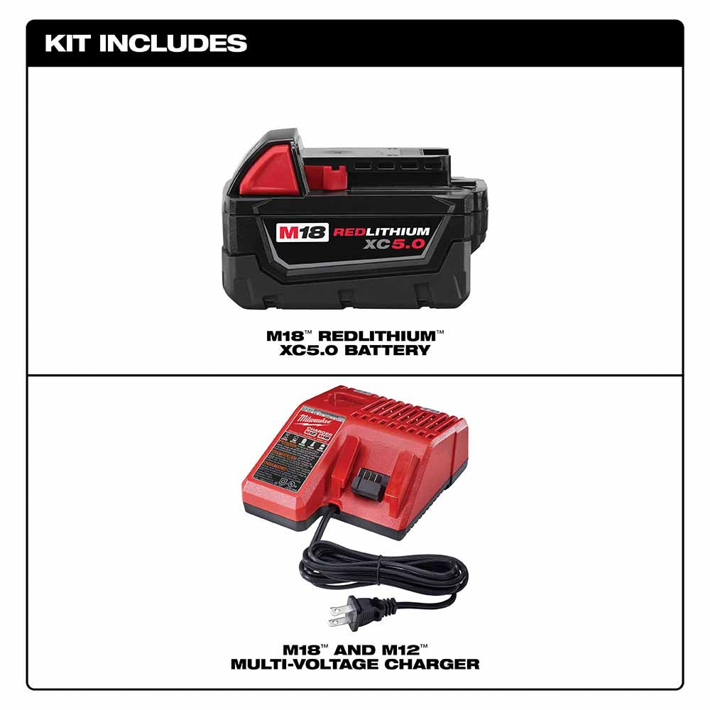 Milwaukee 48-59-1850 M18 REDLITHIUM XC 5.0 System Starter Kit