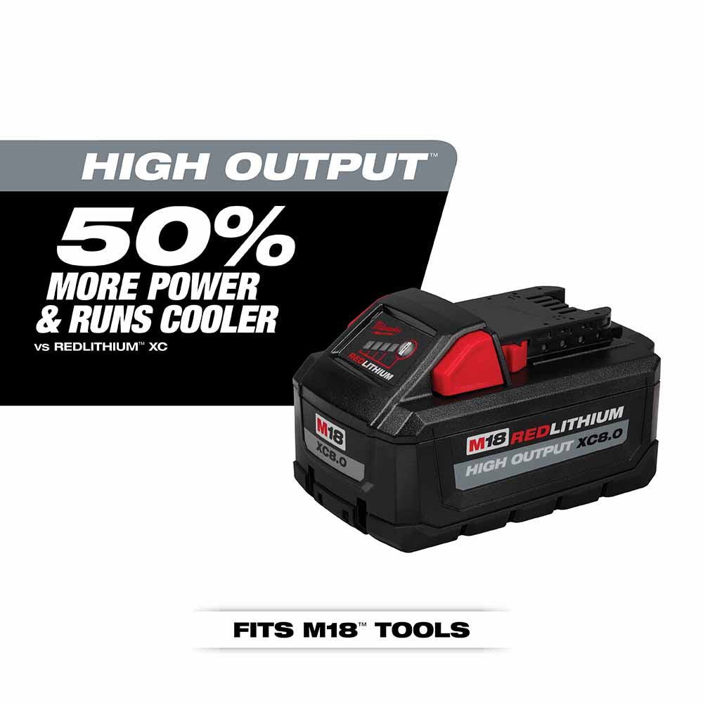 Milwaukee 48-59-1880 M18 REDLITHIUM HIGH OUTPUT XC8.0 Starter Kit