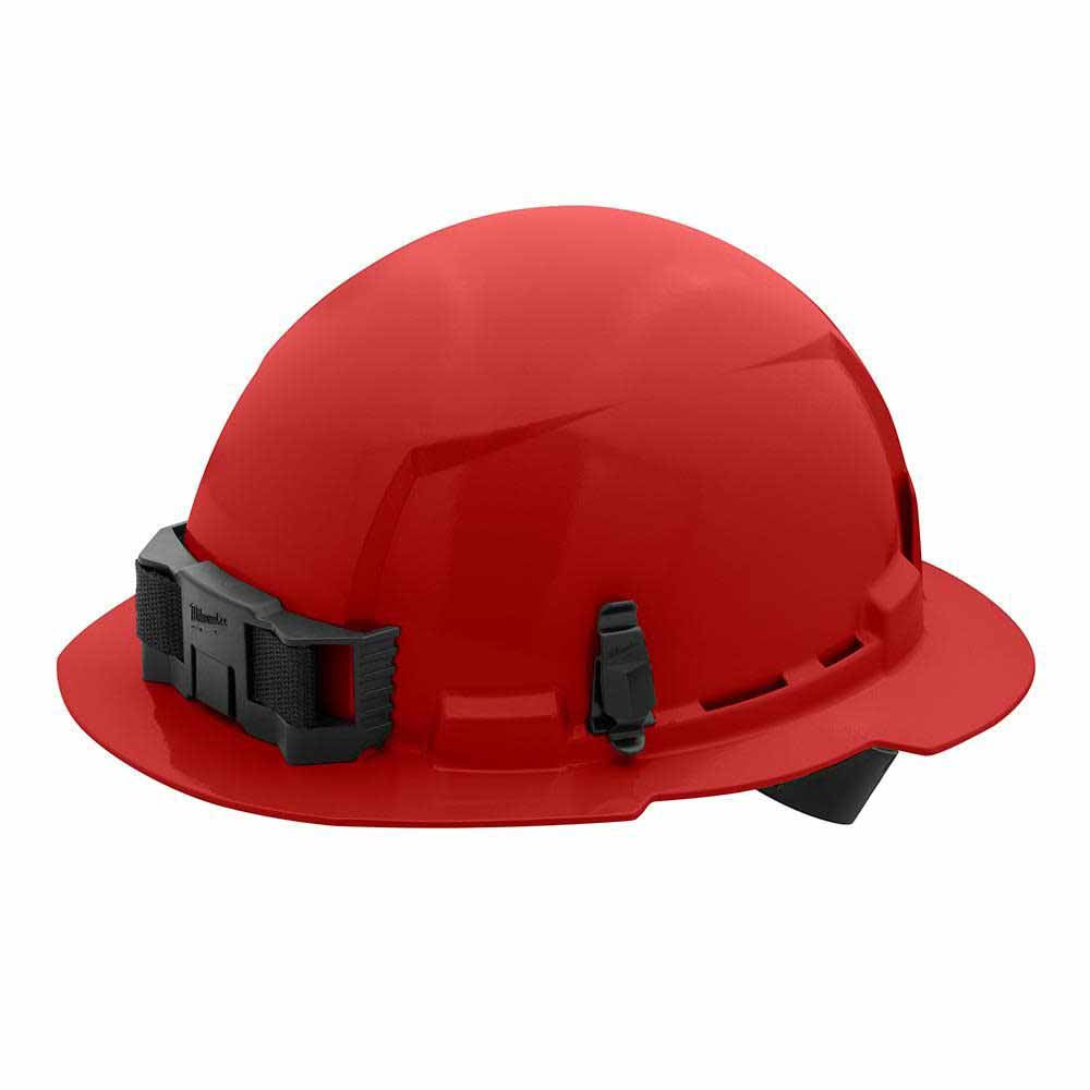 Milwaukee 48-73-1109 Red Full Brim Hard Hat with 4Pt Ratcheting Suspension – Type 1 Class E