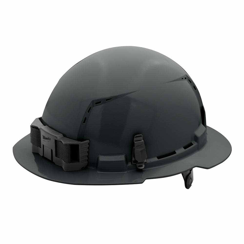 Milwaukee 48-73-1235 Gray Full Brim Vented Hard Hat with 6Pt Ratcheting Suspension – Type 1 Class C