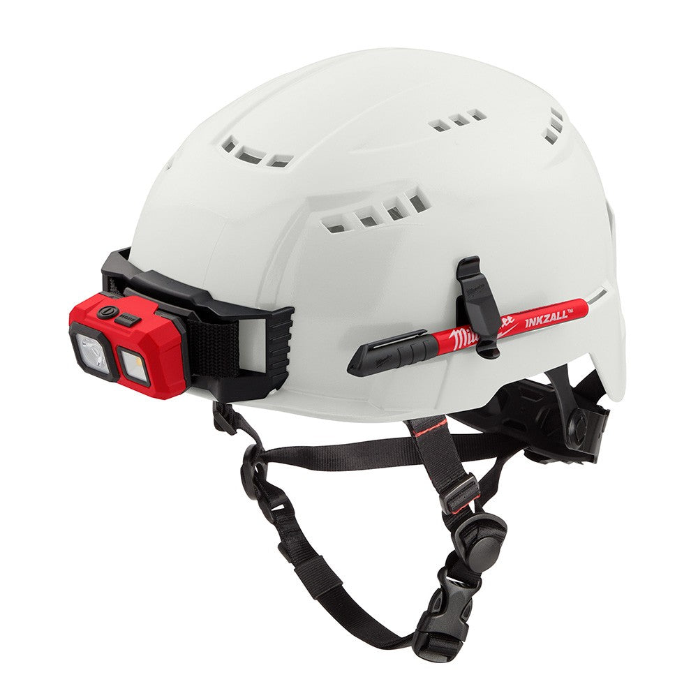 Milwaukee 48-73-1300 White Vented Hard Hat Helmet with BOLT™ - Class C