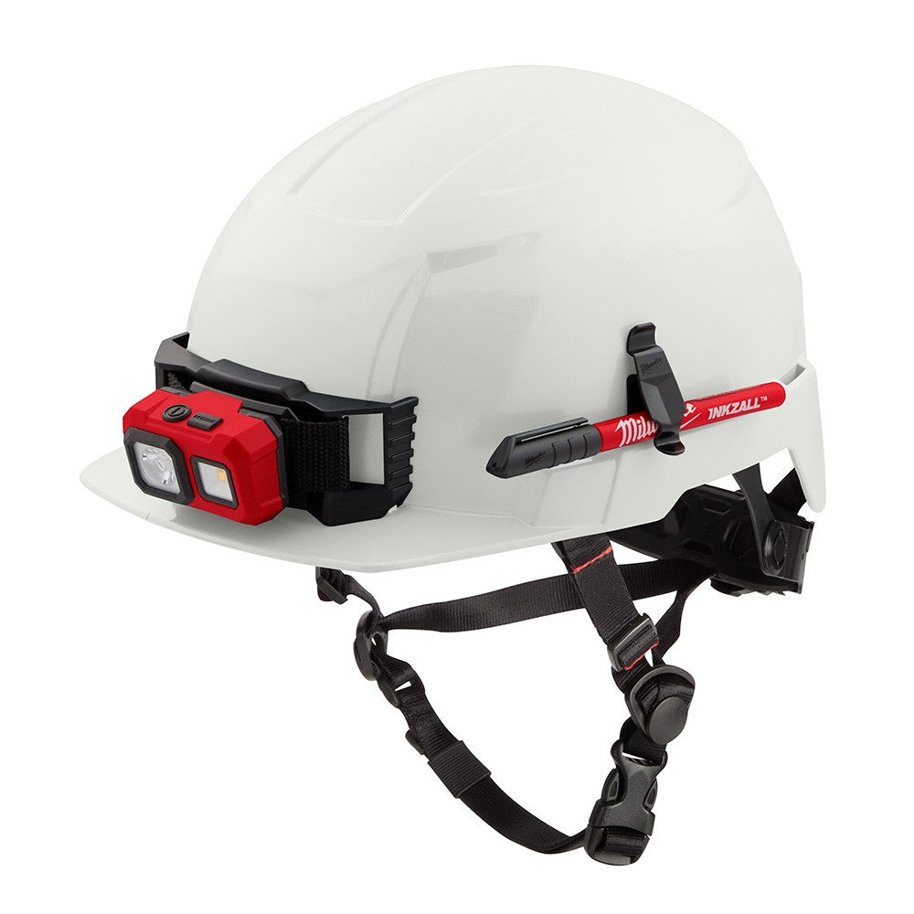 Milwaukee 48-73-1321 White Front Brim Hard Hat Helmet with BOLT™ - Class E