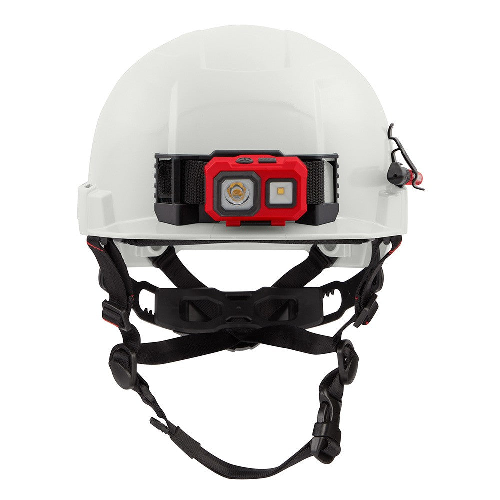 Milwaukee 48-73-1321 White Front Brim Hard Hat Helmet with BOLT™ - Class E