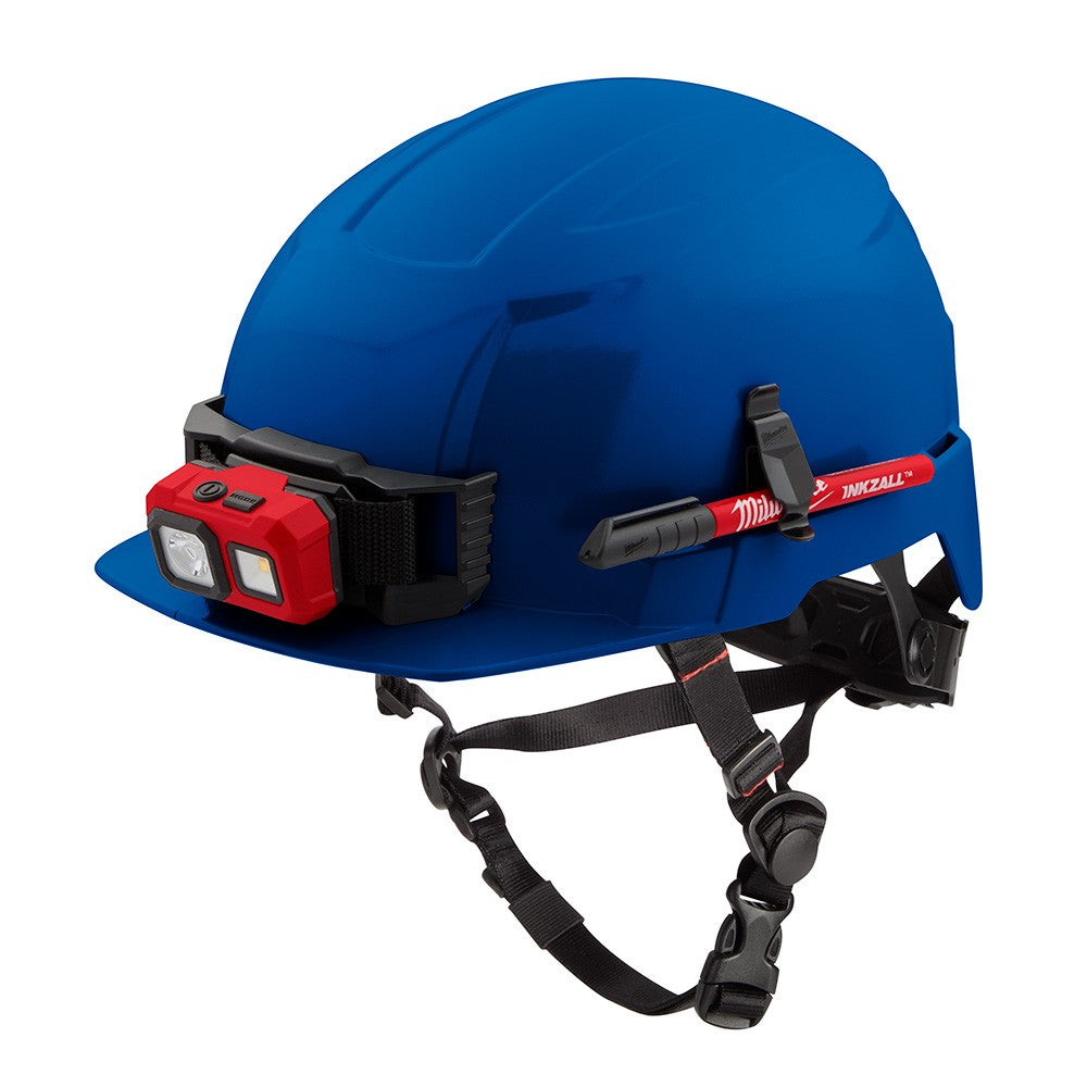 Milwaukee 48-73-1325 Blue Front Brim Hard Hat Helmet with BOLT™ - Class E