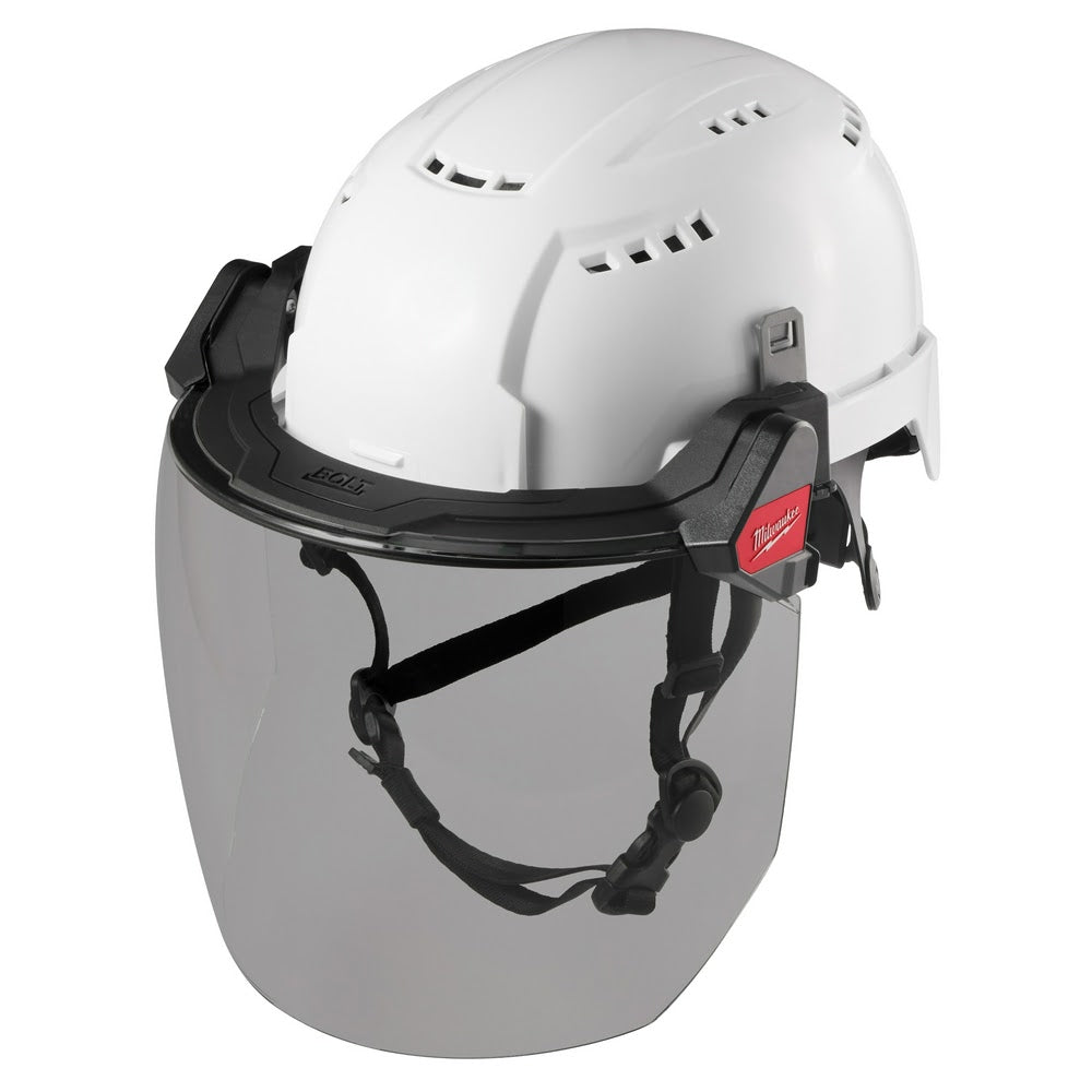 Milwaukee 48-73-1425 BOLT Full Face Shield - Gray Dual Coat Lens (Compatible with Milwaukee Safety Helmets & Hard Hats)