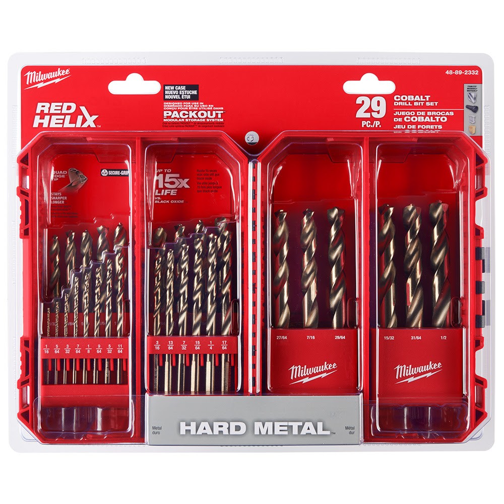 Milwaukee  48-89-2332 29-Piece Cobalt Red Helix Drill Bit Set