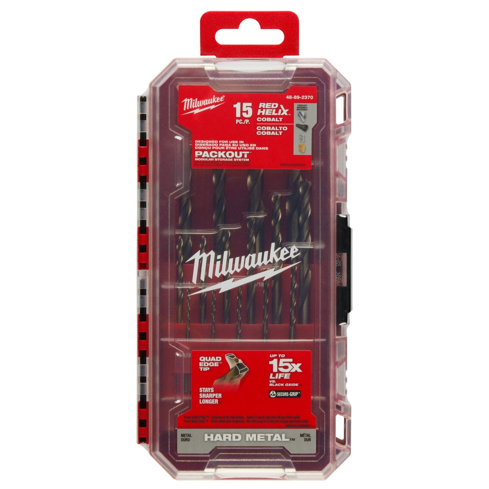 Milwaukee 48-89-2370 RED HELIX Cobalt Drill Bit Set - 15PC