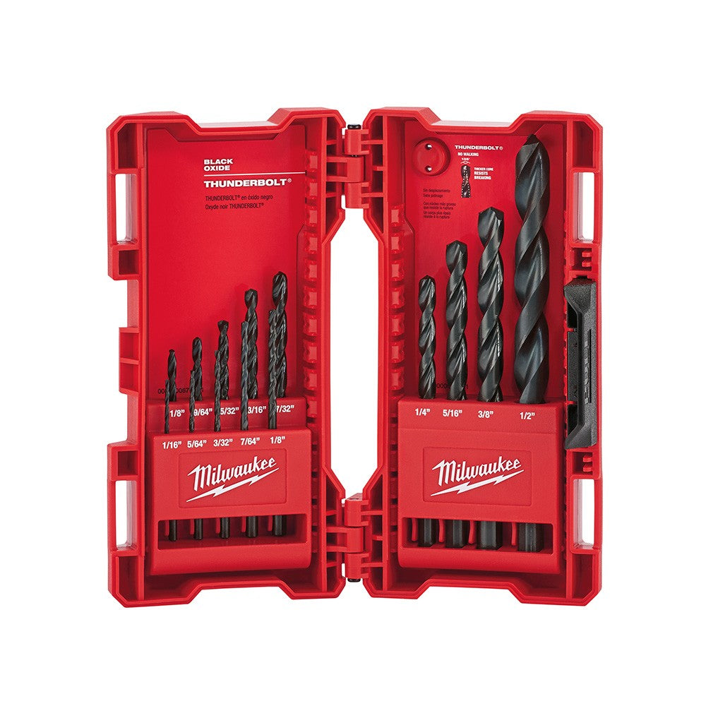 Milwaukee 48-89-2800 14-Piece Thunderbolt® Black Oxide Drill Bit Set