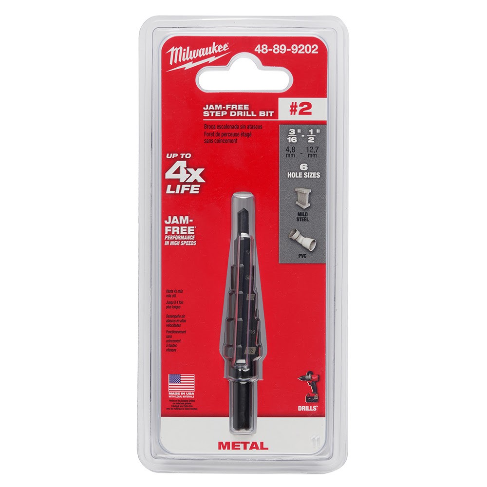 Milwaukee 48-89-9202 Milwaukee #2 Step Bit 3/16-1/2