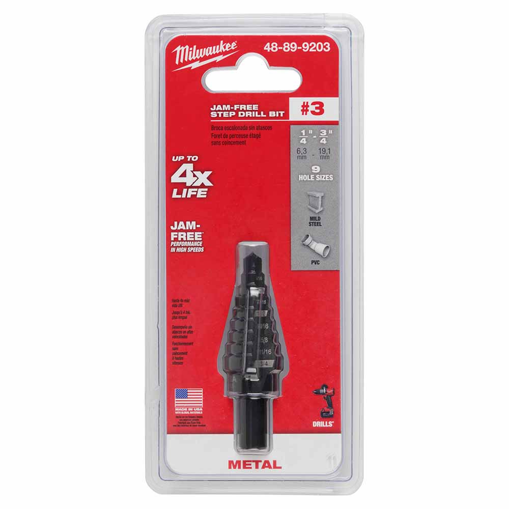 Milwaukee 48-89-9203 Milwaukee #3 Step Bit 1/4-3/4